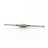 Oval Dab Tool With Green Glass Handle Having Double Sided Steel Tips With Spearhead Points & Flat Points