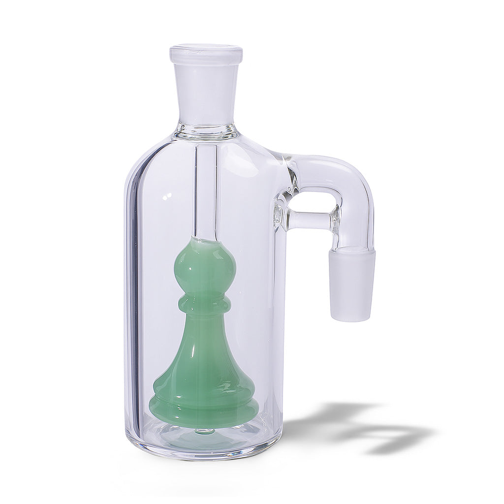 Green Jade Chess Pawn Ash Catcher with 90 Degree Joint – Available Now at Honeybee Herb