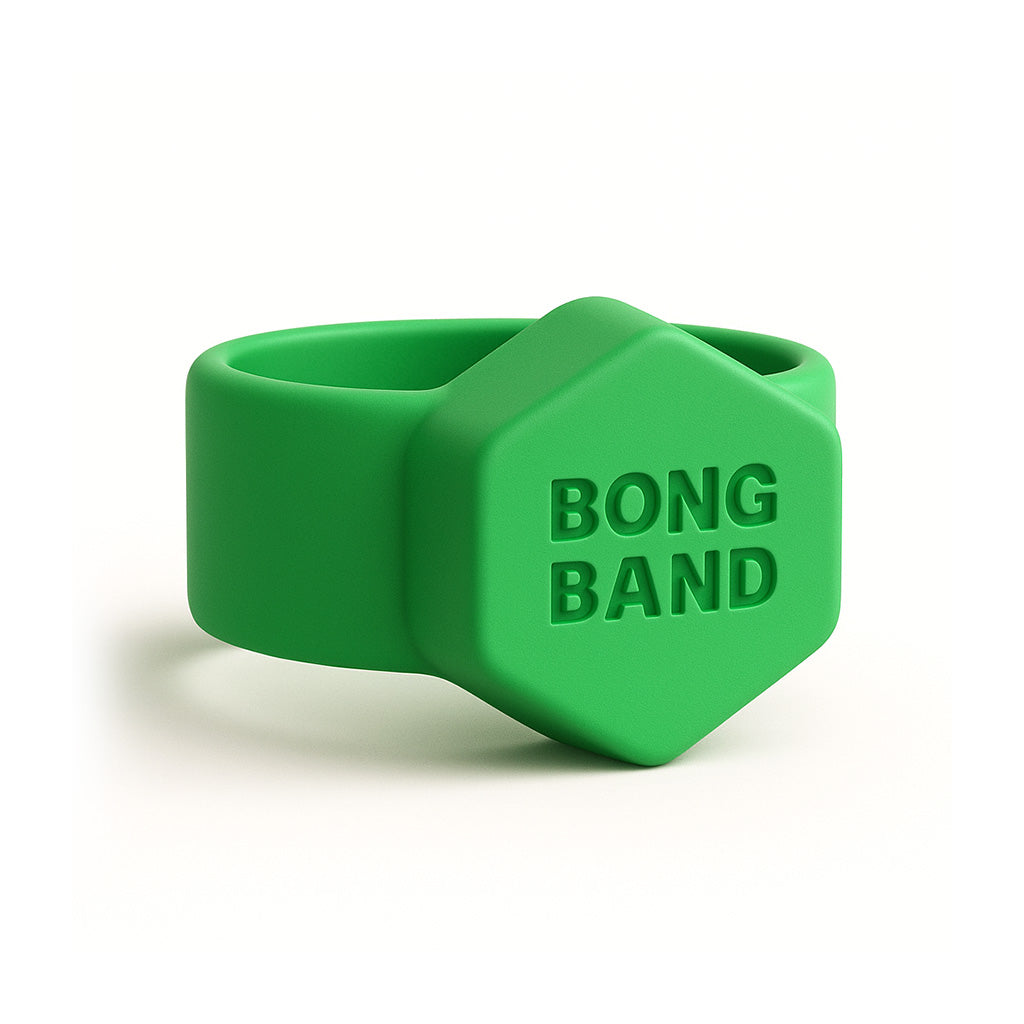 Green Large Magnetic Bong Bandz For Bongs Available At Honeybee Herb