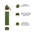 Durable green ONGROK keychain highlighting airtight and odor-proof design features 