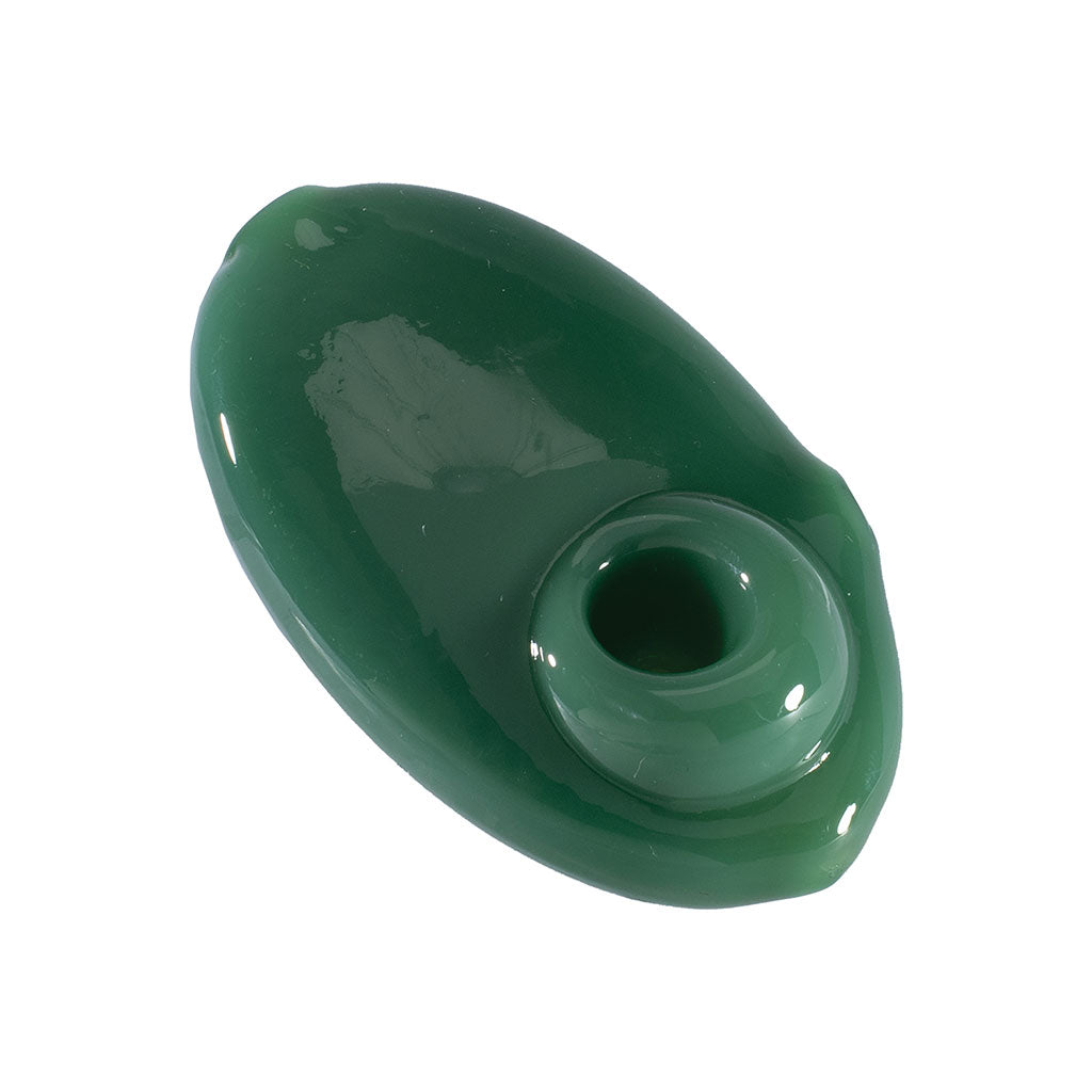 Order Green Pebble Spoon hand pipe—sturdy glass, pocket size, easy hits. Quick, discreet delivery.