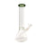 green top premium glass beaker bong with ice catcher and clear downstem, available now at Honeybee Herb