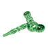 Stylish green ribbed aluminum smoking pipe and grinder combo – available online