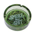 Green Smoke That Shit Glass Ashtray packaging, bold cannabis-themed glass ashtray box from Honeybee Herb