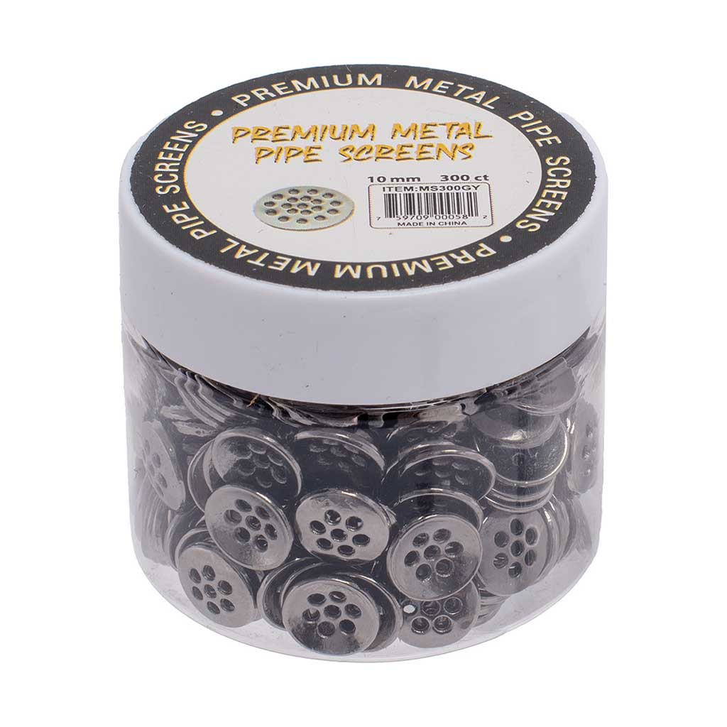 300 count grey metal pipe screens for smoking pipes