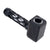 Black hammer style aluminum glass smoking pipe portable and durable