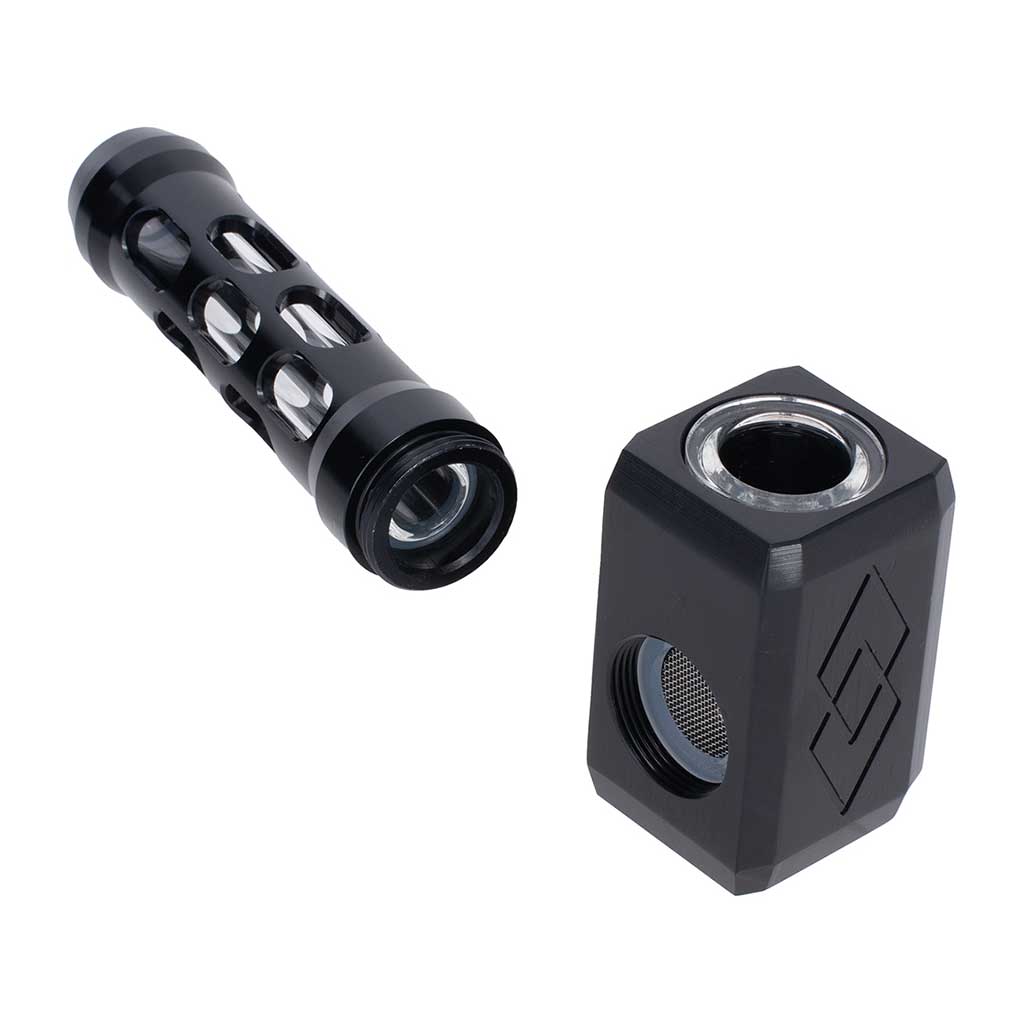 Black hammer aluminum glass pipe heavy duty smoking pipe for sale