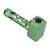 Green hammer aluminum glass pipe premium metal hand smoking pipe 