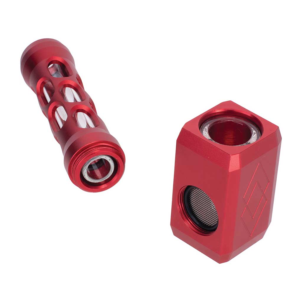 Red hammer aluminum glass pipe heavy duty hand smoking accessory 