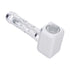 Silver hammer style aluminum glass smoking pipe modern metal design