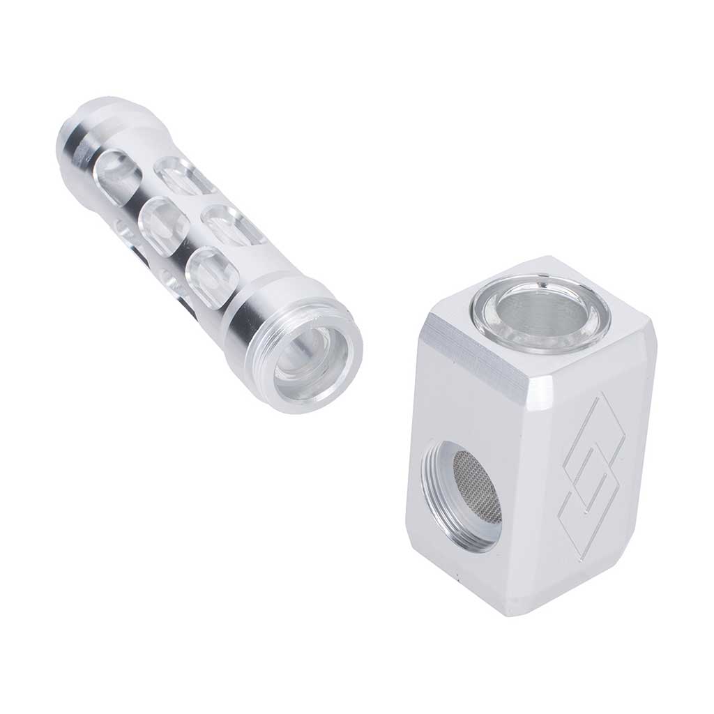 Silver hammer aluminum glass pipe strong and stylish hand pipe