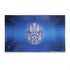  top view of hamsa blue glass rolling tray (medium) — buy now at honeybee herb
