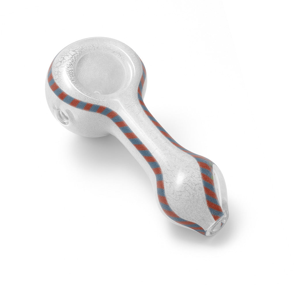 Buy hand-blown glass spoon pipe in Blue color—thick glass, smooth pull, fast shipping from Honeybee Herb