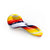 White flame vibrant linework twist spoon pipe, premium hand-blown glass pipe for smoking.