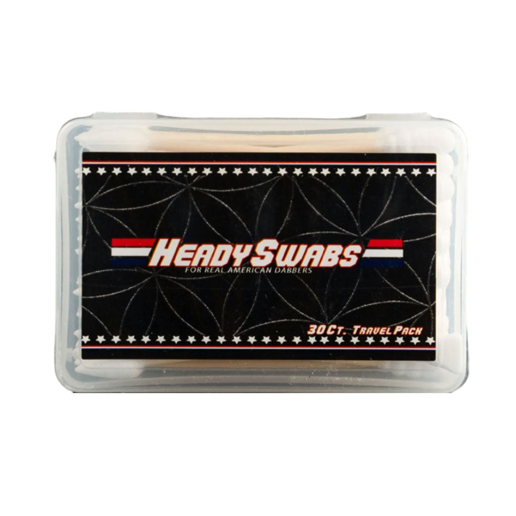 Heady Swabs 30-count travel pack portable dab cleaning cotton swabs
