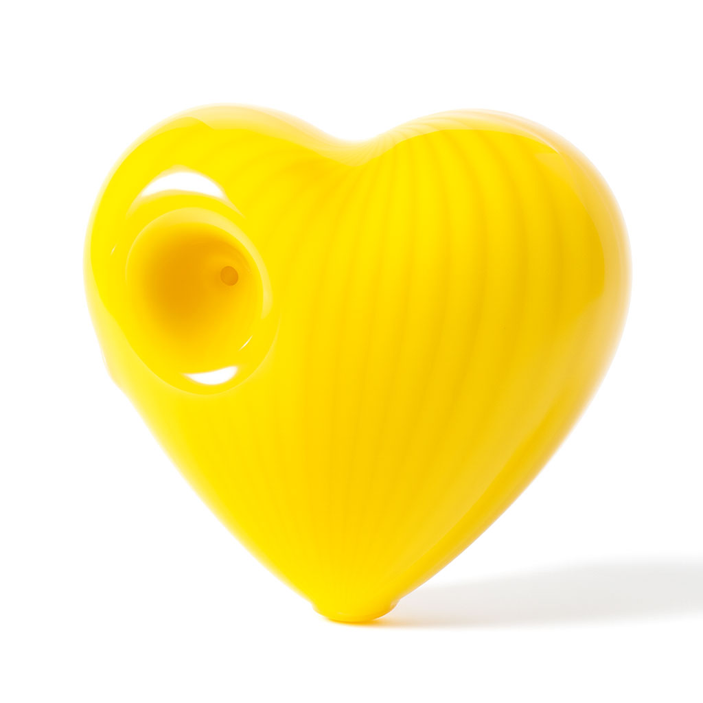 yellow heart glass pipe, pocket-size spoon, buy now