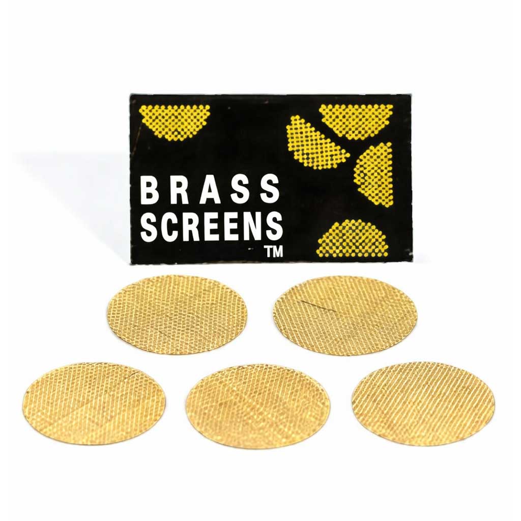 Heavy gold pipe screen filter 5pc for durable bowl protection and airflow