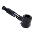 Assembled black Hex Chamber aluminum glass pipe with glass insert