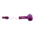 Disassembled Purple Hex Chamber Aluminum Glass Pipe with glass insert and aluminum body. Shop Honeybee Herb for durable smoking accessories.