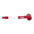 Red Hex Chamber aluminum glass pipe fully assembled for smoking sessions