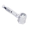 Silver Hex Chamber aluminum glass pipe shown in disassembled parts for buyers 