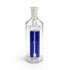  Front view of blue Hittn 4 arm tree perc glass ash catcher for water pipes