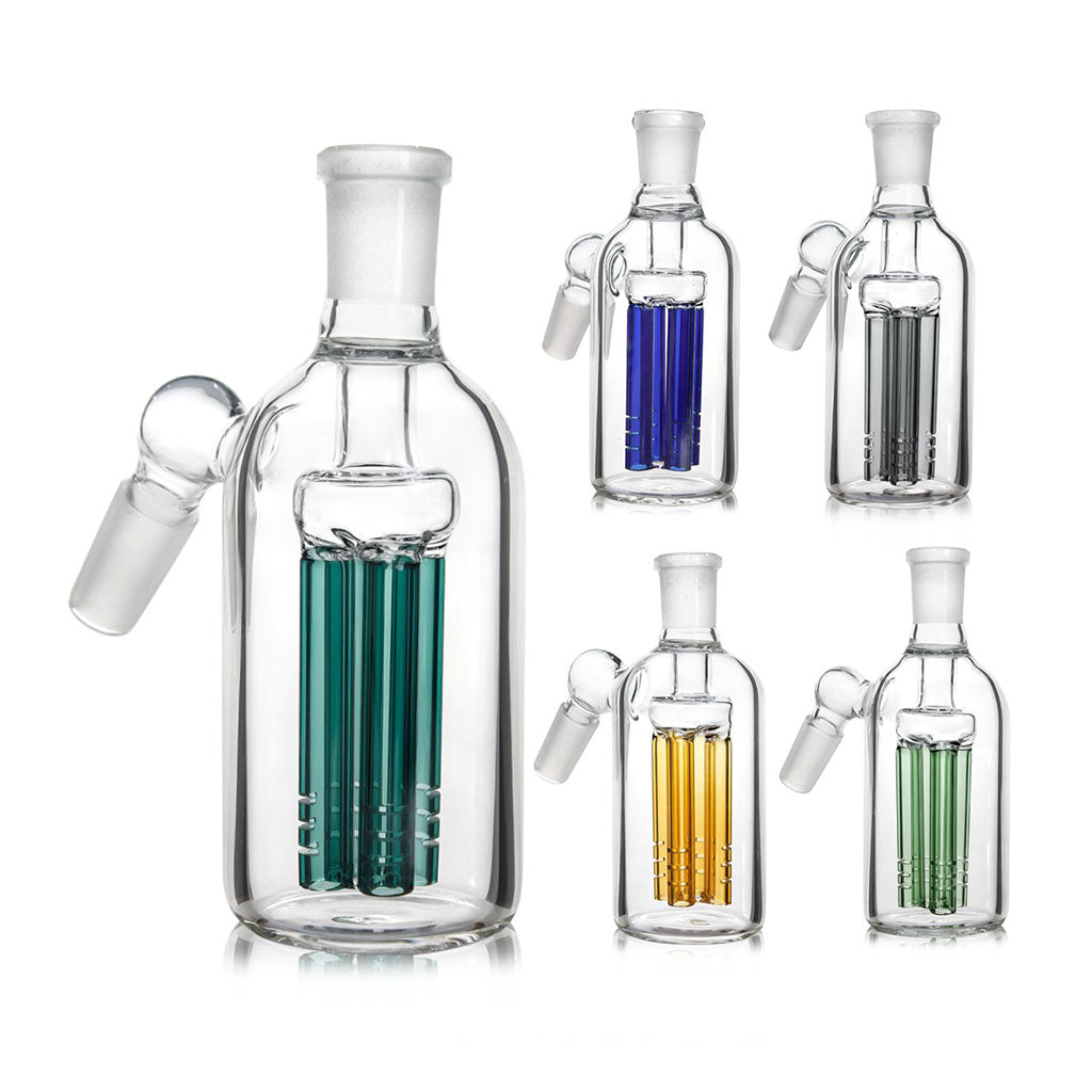 Multiple color variants of Hittn 4 Arm Tree Perc Glass Ash Catcher