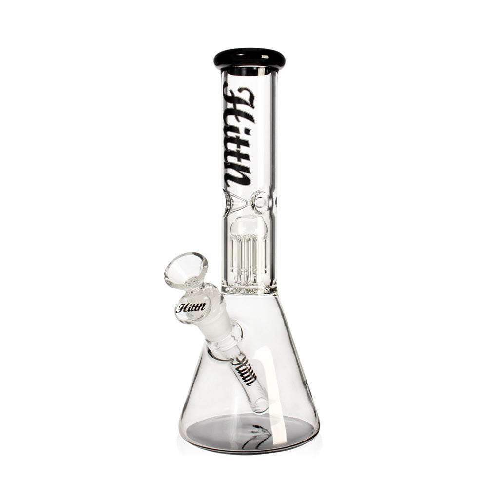 Buy black Hittn 6-Arm Tree Perc Beaker Bong with ice catcher from Honeybee Herb. Fast, discreet shipping.