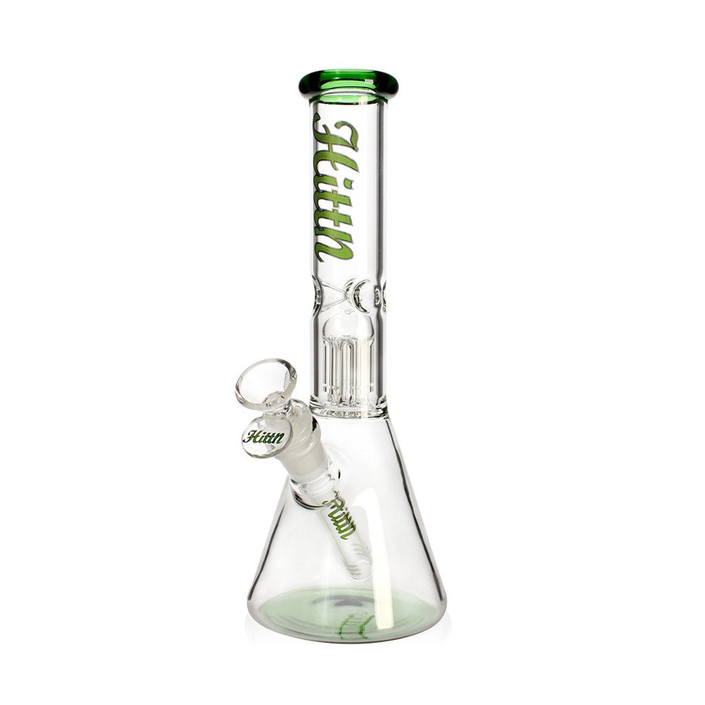 Shop green Hittn 6-Arm Tree Perc Beaker Bong with ice catcher at Honeybee Herb. In stock—order now. 