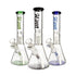 Green Hittn 6-Arm Tree Perc Beaker Bong shown with black and blue options—shop Honeybee Herb.