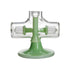 Hittn 6-Arm Tree Perc Bong in green – dual percolator chambers for maximum filtration, shop now.