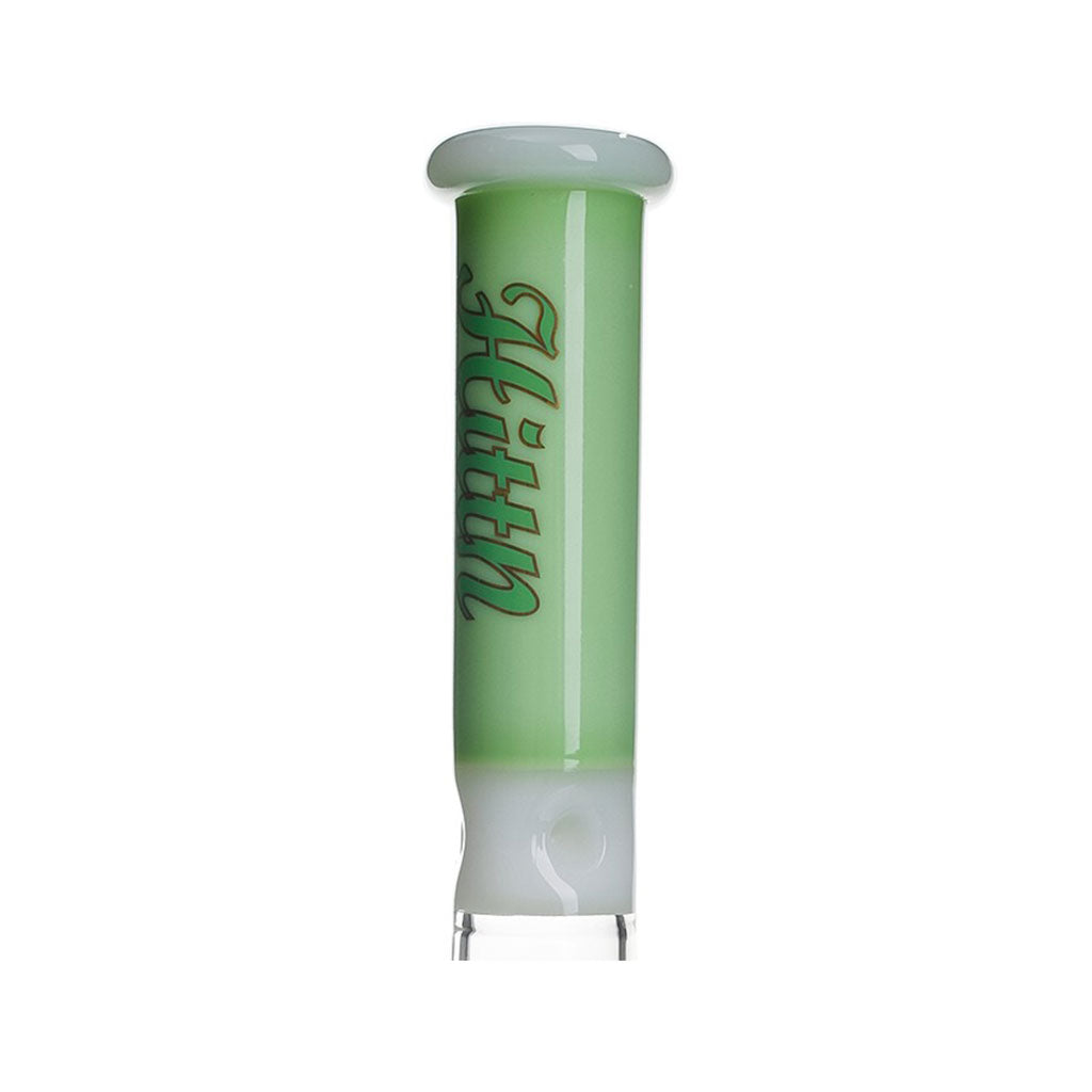  Green mouthpiece of Hittn 6-Arm Tree Perc Straight Tube Bong – premium glass bong available online. 