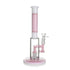 Buy Hittn 6-Arm Tree Perc Straight Tube Bong in pink – premium glass water pipe for smooth smoking, available at Honeybee Herb.