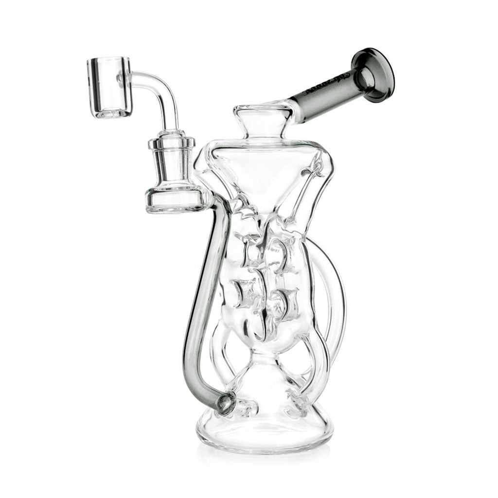 Hittn 6-Hole Swiss Perc Klein Recycler Dab Rig, black—buy online at Honeybee Herb.
