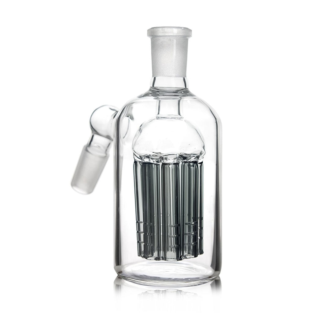 Order the Hittn 8 Arm Tree Perc Ash Catcher in black – top-tier smoke filtration attachment, now available at Honeybee Herb.