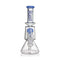 Shop blue Hittn 8-Arm Tree Perc Beaker Bong with splash guard at Honeybee Herb. In stock—order now. 