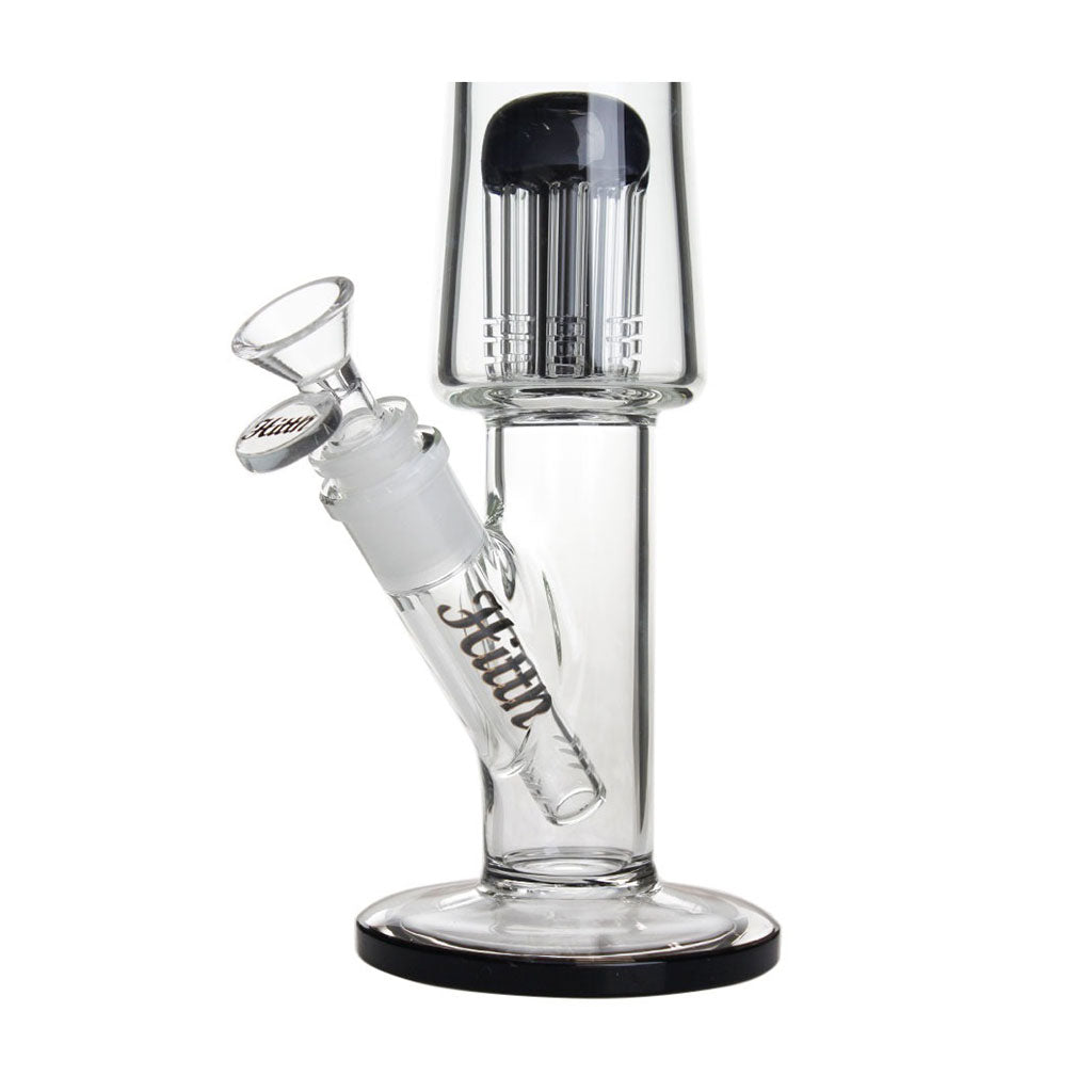 Detailed view of Hittn 8-Arm Tree Perc Bong black body – available at Honeybee Herb