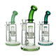 Shop Hittn Barrel Perc Bent Neck Bong in Lake Green – group shot with color options for online purchase. 