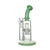 Buy Hittn Barrel Perc Bent Neck Bong in Milk Green – premium glass water pipe with barrel perc filtration, available now online at Honeybee Herb.