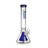 Full-height blue Hittn beaker bong with diffused downstem—buy today at Honeybee Herb. 