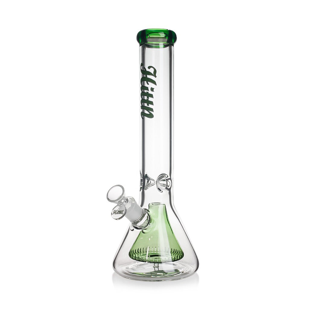 Buy green Hittn beaker bong with diffused downstem from Honeybee Herb. Fast, discreet shipping. 
