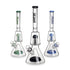 Premium Hittn black double perc beaker bong – 8-arm tree & pyramid percolators for daily smoking.