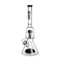 Hittn black glass beaker bong featuring 8-arm tree & pyramid percs – order now for smooth hits. 