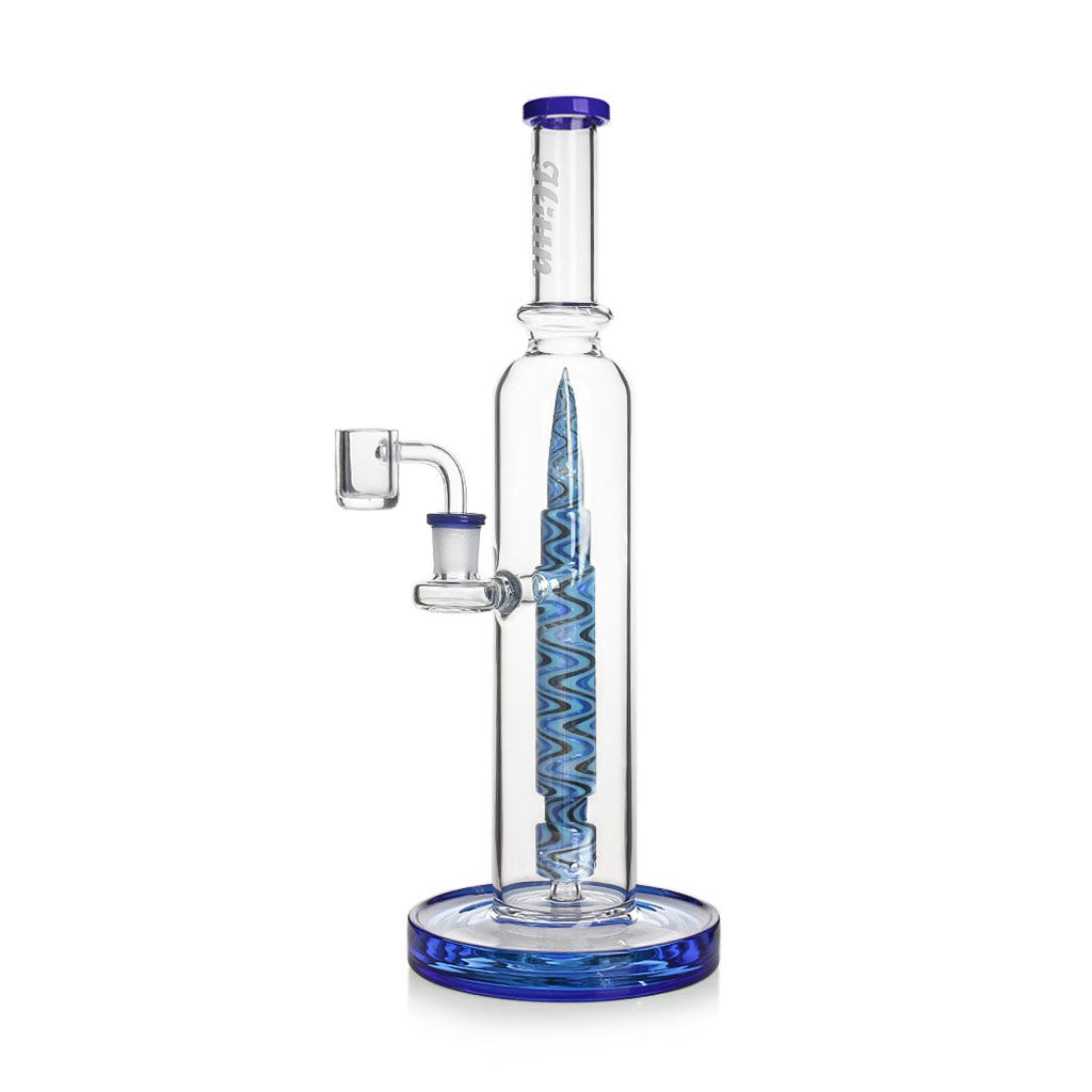Buy Blue Hittn Dab Rig with Rocket Perc and quartz banger attachment 