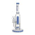 Buy Hittn blue straight tube bong with showerhead perc & splash guard – premium glass smoking accessory for sale online.