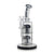 Black Hittn Double 8-Arm Tree Perc Bong, front view—buy online at Honeybee Herb; dual percs, thick glass, fast shipping.