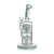 Green Hittn Double 8-Arm Tree Perc Bong, front view—buy online at Honeybee Herb; dual percs, thick glass, fast shipping. 