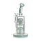 Green Hittn Double 8-Arm Tree Perc Bong, front view—buy online at Honeybee Herb; dual percs, thick glass, fast shipping. 
