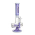 Buy Hittn Double Matrix Perc Straight Tube Bong in purple, premium glass water pipe for smooth hits, available now at Honeybee Herb.