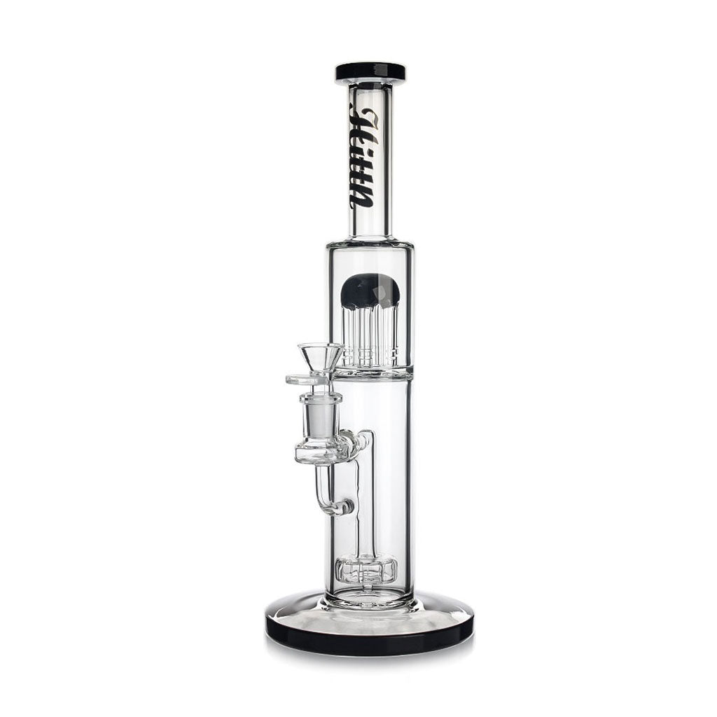 Hittn black straight bong with tree arm and showerhead percs for sale 